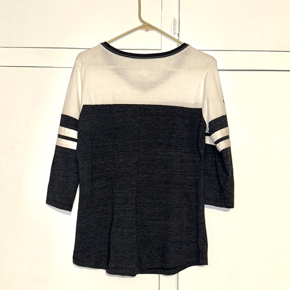 Women's Heather Navy/White Boston Red Sox 3/4 sleeve tee - Picture 4 of 4